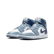 W Air Jordan 1 Mid Diffused Blue 灰藍 BQ6472-140 US6 灰藍