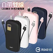 HANG 26000大容量+自帶iphone可快充PD雙線/PD8 20W LCD顯示行動電源 午夜藍