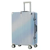 【BATOLON寶龍】25吋 彩霞時尚PC鋁框硬殼箱/行李箱 (4色任選) 漸層藍