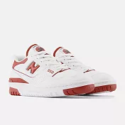 NEW BALANCE  550系列 女休閒鞋-白紅-BBW550BR-B US6 白色