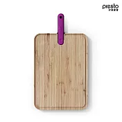 Trebonn 攜帶式廚房刀砧板組 (紫)