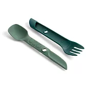 長毛象-美國【UCO】SWITCH SPORK UTENSIL SET WITH TETHER / 多功能切換餐具組 / 刀叉餐具 / 無雙酚A /戶外用叉匙 耐熱240 綠色
