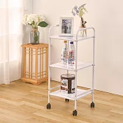 【H&R安室家】台製移動式三層收納置物架BC358 灰色