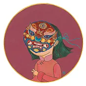 【玲廊滿藝】日淳插畫-子女配2-35x35cm