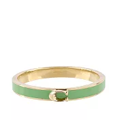 COACH C Logo 釦式不可調手環 (金色/開心果綠)