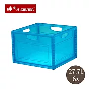 【臺灣樹德】MIT臺灣製 KD-2638 巧拼收納箱-6入- 粉藍