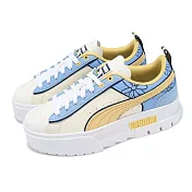 Puma X THE SMURFS 休閒鞋 Mayze 女鞋 藍 黃 白 藍色小精靈 聯名 厚底 39487401