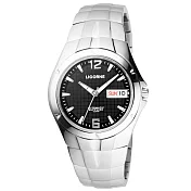 LICORNE 焦點未來都會時尚機械腕錶-銀黑