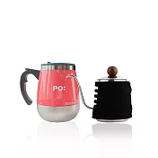 【PO:Selected】丹麥手沖咖啡二件組(手沖壺-黑/保溫胖胖杯450ml-共4色) 珊瑚粉