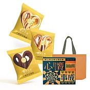 【璽氏工坊】千層手工蛋捲12入禮盒(原味/芝麻/巧克力)附焦糖色品牌手提袋(含運) 巧克力