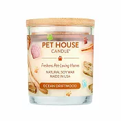 美國PET HOUSE 室內 除臭 寵物香氛蠟燭 240g-海洋浮木