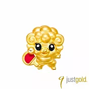 【Just Gold 鎮金店】躍動生肖 黃金串珠(羊-乒乓球)
