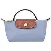 LONGCHAMP LE PLIAGE系列尼龍短把手提化妝包 鋼灰