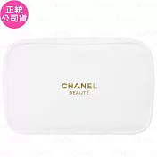 CHANEL 香奈兒 精緻方形白色化妝包(公司貨)