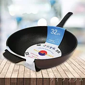韓國天堂鳥石墨烯+鈦IH不沾炒鍋-32cm-1支