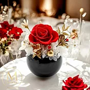 【Floral M】高級紅絲絨紅玫瑰永生花禮