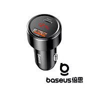 Baseus 倍思 魔力系列 PPS數顯 (Type-C PD + QC) 智慧雙快充車充45W 黑色 公司貨