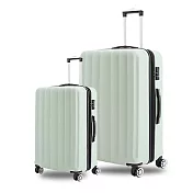KANGOL - 英國袋鼠海岸線系列ABS硬殼拉鍊20+28吋兩件組行李箱 - 多色可選 粉綠