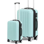 KANGOL - 英國袋鼠海岸線系列ABS硬殼拉鍊20+28吋兩件組行李箱 - 多色可選 粉藍綠