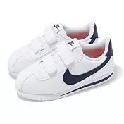 Nike 休閒鞋 Cortez Basic 小童鞋 白 藍 魔鬼氈 皮革 嬰兒鞋 小朋友 904769-106