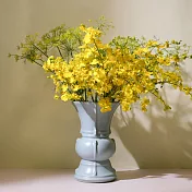 陶作坊|富貴花開_懷汝官窯尊-粉青