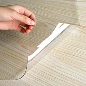 【巴芙洛】超透明PVC軟玻璃厚桌墊60cm*120cm(桌巾/桌布/餐桌墊/書桌墊/茶几桌墊) 透明桌墊