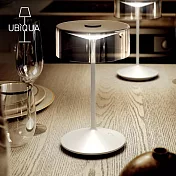 【義大利UBIQUA】Crystal 時尚雅緻風USB充電式檯燈- 純白
