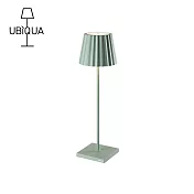【義大利UBIQUA】Plisse 百褶現代風USB充電式檯燈(大款)- 薄荷綠