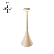 【義大利UBIQUA】Pinup 摩登曲線風USB充電式檯燈(大款)- 杏色