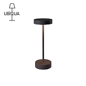 【義大利UBIQUA】Standy 極簡工業風USB充電式檯燈(小款)- 純黑