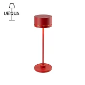 【義大利UBIQUA】Duplo 摩登時尚風USB充電式檯燈- 焰紅