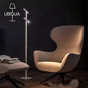 【義大利UBIQUA】Zoom 極簡風USB充電式落地燈(雙頭可調角度)- 純白