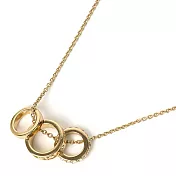 COACH 三環項鍊-金色