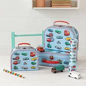 《Rex LONDON》扣式收納盒3件 | 整理籃 置物籃 - 車輛圖鑑