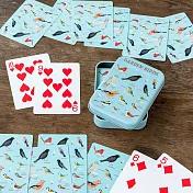《Rex LONDON》金屬收納盒+撲克牌(鳥兒圖鑑) | 紙牌 桌遊