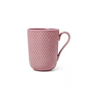 Lyngby Porcelæn Rhombe 菱紋 馬克杯 (330ml、粉紅)