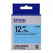 EPSON 原廠標籤帶 珍珠彩系列 LK-4LBL 12mm 藍底黑字