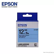 EPSON 原廠標籤帶 粉彩系列 LK-4LBP 12mm 藍底黑字