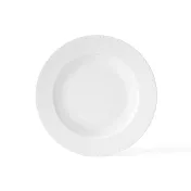 Lyngby Porcelæn Rhombe 菱紋 淺湯盤 (直徑 23cm、白)