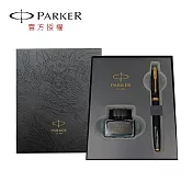 PARKER 2024新經典特別版龍筆 墨水禮盒(黑鋼筆/紅鋼筆) 黑鋼筆