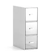 E.City_可疊加3格桌面小物收納盒 白