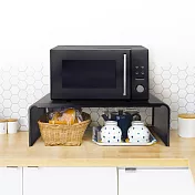 【田窪工業所】日本製電器置物收納架60cm(耐重30公斤/耐高溫抗水防潮/微波爐收納) 墨黑