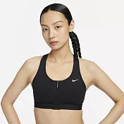NIKE AS W NK DF SWOOSH PDED FZ BRA 女運動內衣-黑-FN2732010 L 黑色