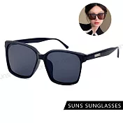 【SUNS】抗UV太陽眼鏡 方框潮流墨鏡 ins時尚墨鏡 大框墨鏡 S289 黑框灰色