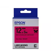 EPSON 原廠標籤帶 緞帶系列 LK-41BK 12mm 桃紅蕾絲