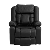 IDEA-黑曜質感皮革電動沙發躺椅/起身椅 黑色