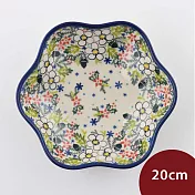 波蘭陶 碧意冬日系列 花形深盤 20cm 波蘭手工製