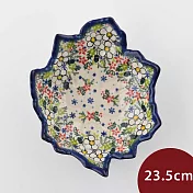 波蘭陶 碧意冬日系列 楓葉形深盤 23.5cm 波蘭手工製
