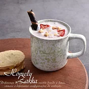 【Homely Zakka】創意不規則潑墨點點陶瓷馬克杯/咖啡杯/水杯300ml 綠點點