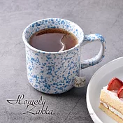 【Homely Zakka】創意不規則潑墨點點陶瓷馬克杯/咖啡杯/水杯300ml 藍點點